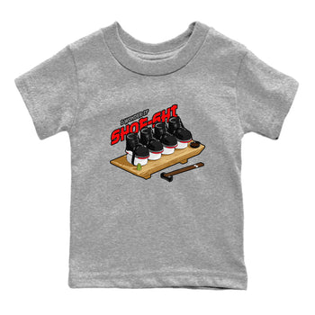 4s Bred Reimagined shirt to match jordans Shoe-Shi sneaker tees Air Jordan 4 Bred Reimagined SNRT Sneaker Release Tees Baby Toddler Heather Grey 2 T-Shirt