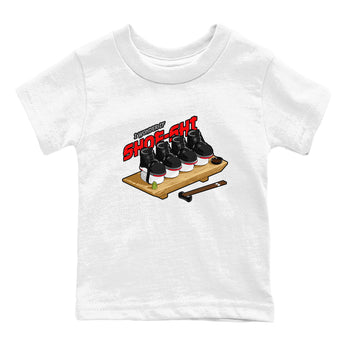 4s Bred Reimagined shirt to match jordans Shoe-Shi sneaker tees Air Jordan 4 Bred Reimagined SNRT Sneaker Release Tees Baby Toddler White 2 T-Shirt
