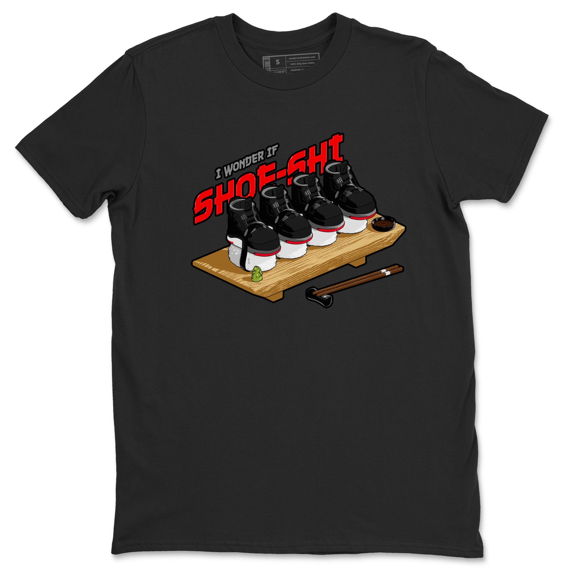 4s Bred Reimagined shirt to match jordans Shoe-Shi sneaker tees Air Jordan 4 Bred Reimagined SNRT Sneaker Release Tees Unisex Black 2 T-Shirt