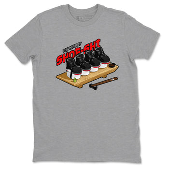 4s Bred Reimagined shirt to match jordans Shoe-Shi sneaker tees Air Jordan 4 Bred Reimagined SNRT Sneaker Release Tees Unisex Heather Grey 2 T-Shirt