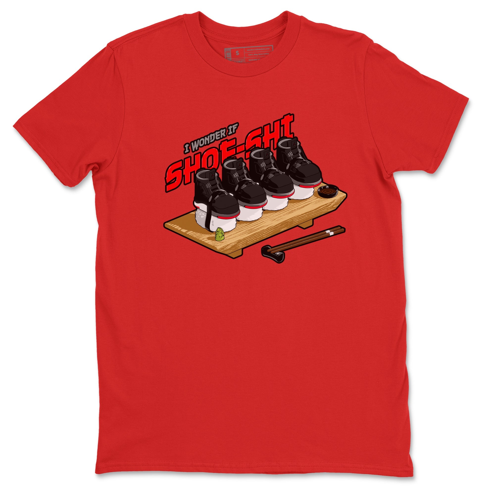 4s Bred Reimagined shirt to match jordans Shoe-Shi sneaker tees Air Jordan 4 Bred Reimagined SNRT Sneaker Release Tees Unisex Red 2 T-Shirt