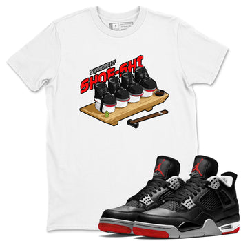 4s Bred Reimagined shirt to match jordans Shoe-Shi sneaker tees Air Jordan 4 Bred Reimagined SNRT Sneaker Release Tees Unisex White 1 T-Shirt