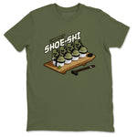 Air Jordan 4 Medium Olive shirt to match jordans Shoe-Shi sneaker tees AJ4 Medium Olive SNRT Sneaker Release Tees Unisex Military Green 2 T-Shirt