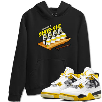 AJ4 Vivid Sulfur shirt to match jordans Shoe-Shi sneaker tees Air Jordan 4 Vivid Sulfur SNRT Sneaker Release Tees unisex cotton Black 1 crew neck shirt