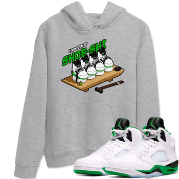 5s Lucky Green shirt to match jordans Shoe-Shi sneaker tees Air Jordan 5 Lucky Green SNRT Sneaker Release Tees Unisex Heather Grey 1 T-Shirt