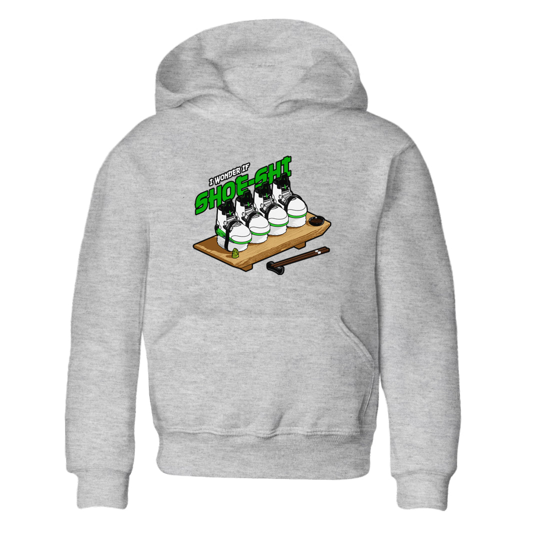 5s Lucky Green shirt to match jordans Shoe-Shi sneaker tees Air Jordan 5 Lucky Green SNRT Sneaker Release Tees Baby Toddler Heather Grey 2 T-Shirt