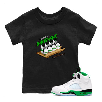 5s Lucky Green shirt to match jordans Shoe-Shi sneaker tees Air Jordan 5 Lucky Green SNRT Sneaker Release Tees Baby Toddler Black 1 T-Shirt