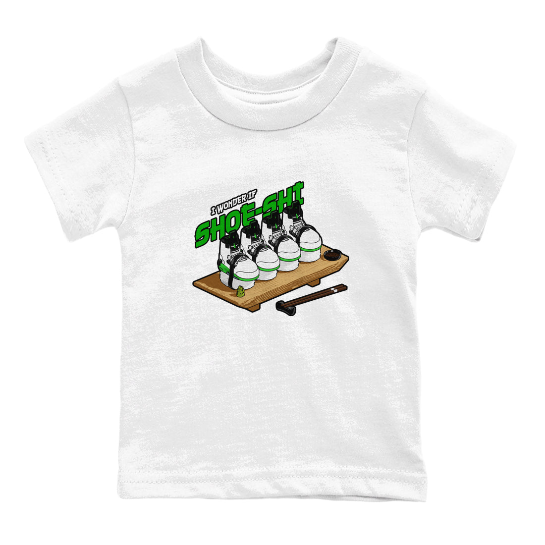 5s Lucky Green shirt to match jordans Shoe-Shi sneaker tees Air Jordan 5 Lucky Green SNRT Sneaker Release Tees Baby Toddler White 2 T-Shirt