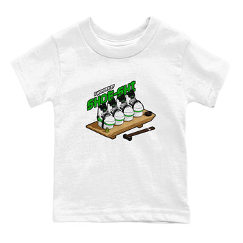 5s Lucky Green shirt to match jordans Shoe-Shi sneaker tees Air Jordan 5 Lucky Green SNRT Sneaker Release Tees Baby Toddler White 2 T-Shirt