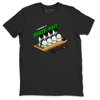 5s Lucky Green shirt to match jordans Shoe-Shi sneaker tees Air Jordan 5 Lucky Green SNRT Sneaker Release Tees Unisex Black 2 T-Shirt
