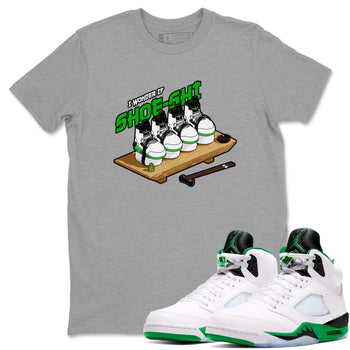 5s Lucky Green shirt to match jordans Shoe-Shi sneaker tees Air Jordan 5 Lucky Green SNRT Sneaker Release Tees Unisex Heather Grey 1 T-Shirt