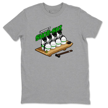 5s Lucky Green shirt to match jordans Shoe-Shi sneaker tees Air Jordan 5 Lucky Green SNRT Sneaker Release Tees Unisex Heather Grey 2 T-Shirt