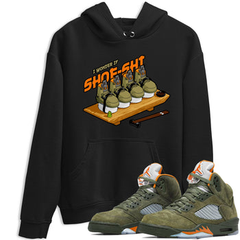 5s Olive shirt to match jordans Shoe-Shi sneaker tees Air Jordan 5 Olive SNRT Sneaker Release Tees unisex cotton Black 1 crew neck shirt