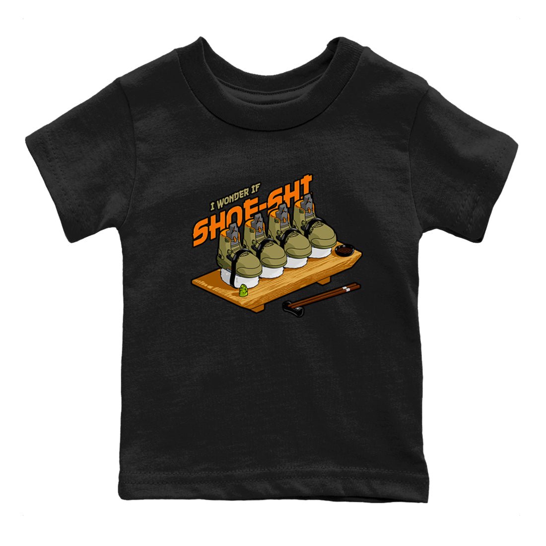 5s Olive shirt to match jordans Shoe-Shi sneaker tees Air Jordan 5 Olive SNRT sneaker release tees baby toddler Black 2 cotton Shirt