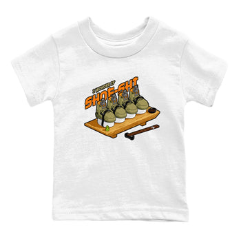 5s Olive shirt to match jordans Shoe-Shi sneaker tees Air Jordan 5 Olive SNRT sneaker release tees baby toddler White 2 cotton Shirt