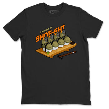 5s Olive shirt to match jordans Shoe-Shi sneaker tees Air Jordan 5 Olive SNRT Sneaker Release Tees unisex cotton Black 2 crew neck shirt