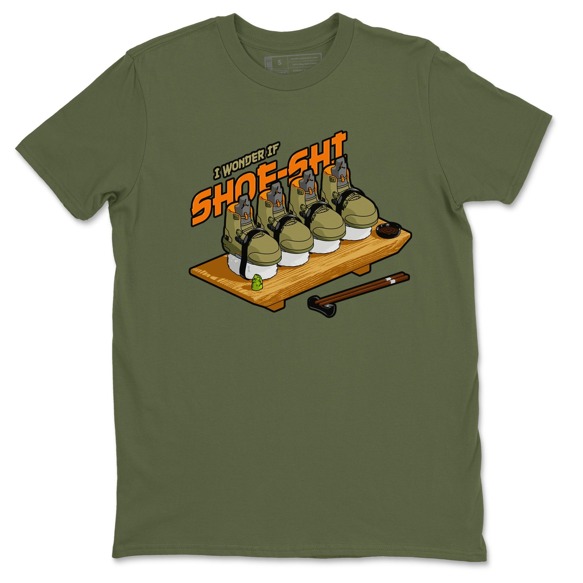 5s Olive shirt to match jordans Shoe-Shi sneaker tees Air Jordan 5 Olive SNRT Sneaker Release Tees unisex cotton Military Green 2 crew neck shirt