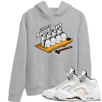 5s Sail shirt to match jordans Shoe-Shi sneaker tees Air Jordan 5 Sail SNRT Sneaker Release Tees unisex cotton Heather Grey 1 crew neck shirt