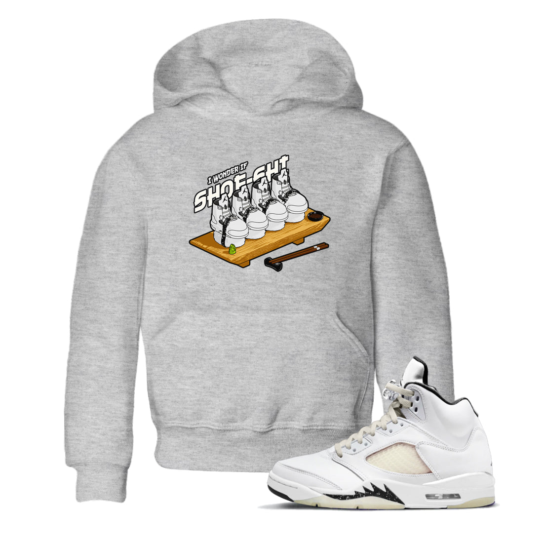 5s Sail shirt to match jordans Shoe-Shi sneaker tees Air Jordan 5 Sail SNRT sneaker release tees baby toddler Heather Grey 1 cotton Shirt