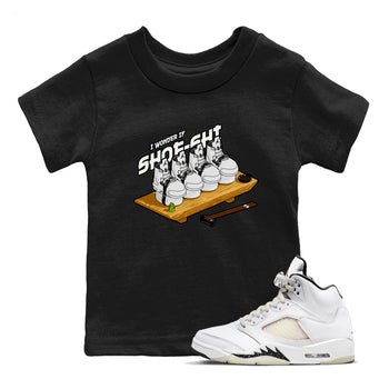 5s Sail shirt to match jordans Shoe-Shi sneaker tees Air Jordan 5 Sail SNRT sneaker release tees baby toddler Black 1 cotton Shirt