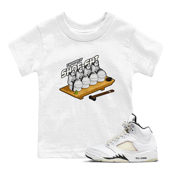 5s Sail shirt to match jordans Shoe-Shi sneaker tees Air Jordan 5 Sail SNRT sneaker release tees baby toddler White 1 cotton Shirt