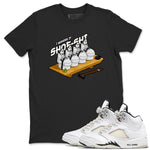 5s Sail shirt to match jordans Shoe-Shi sneaker tees Air Jordan 5 Sail SNRT Sneaker Release Tees unisex cotton Black 1 crew neck shirt