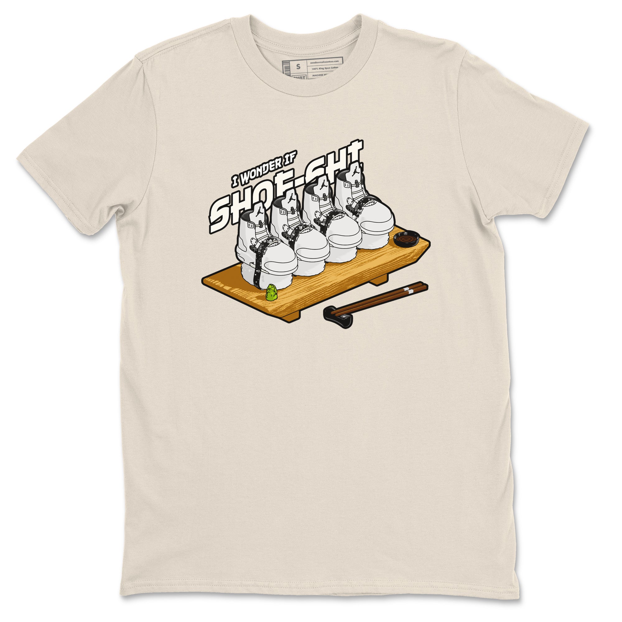5s Sail shirt to match jordans Shoe-Shi sneaker tees Air Jordan 5 Sail SNRT Sneaker Release Tees unisex cotton Natural 2 crew neck shirt