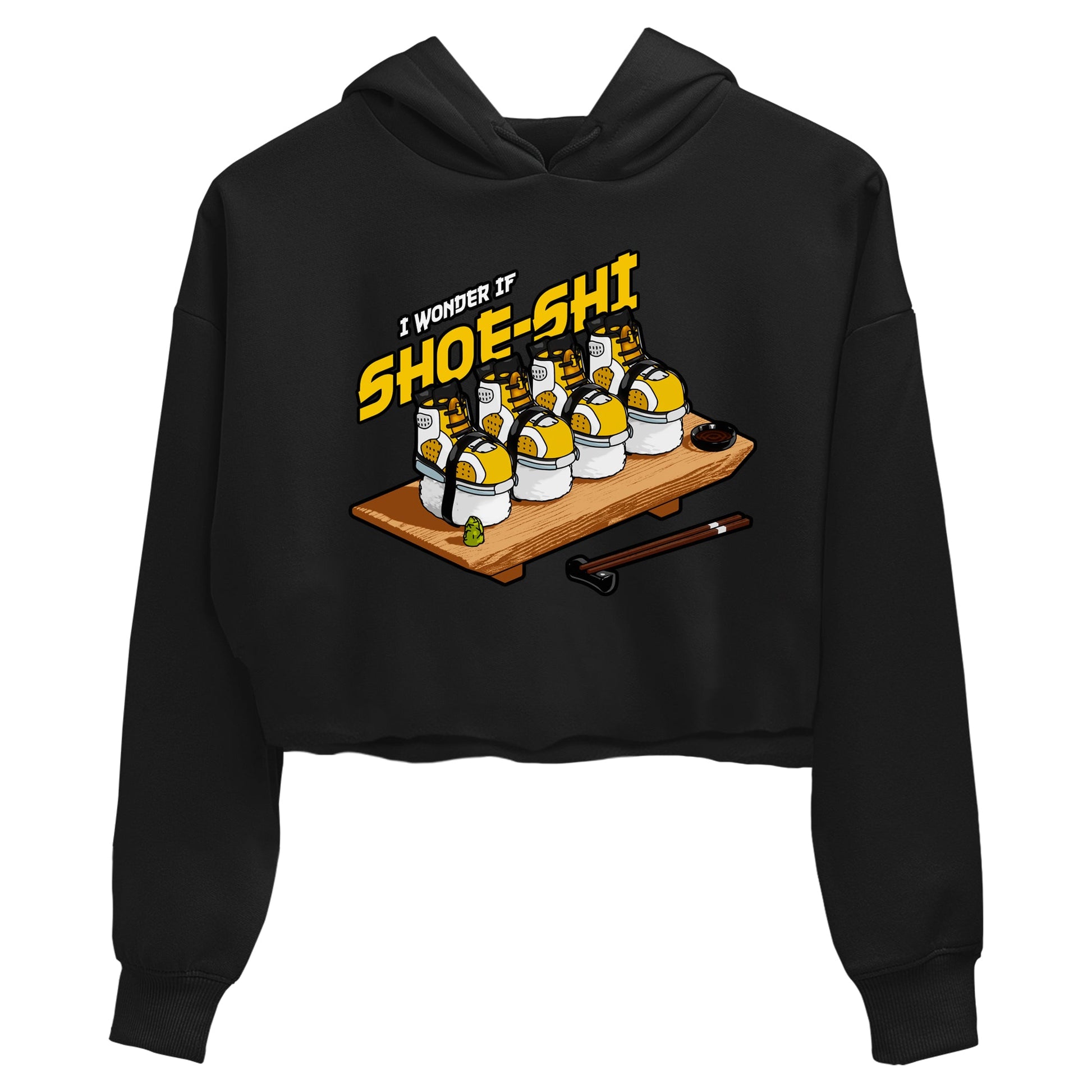 Air Jordan 6 Yellow Ochre shirt to match jordans Shoe-Shi sneaker tees AJ6 Yellow Ochre SNRT Sneaker Release Tees Black 2 Crop T-Shirt