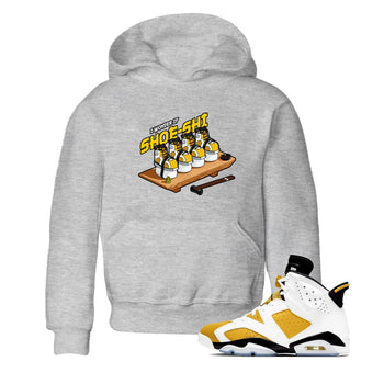 Air Jordan 6 Yellow Ochre shirt to match jordans Shoe-Shi sneaker tees AJ6 Yellow Ochre SNRT Sneaker Release Tees Baby Toddler Heather Grey 1 T-Shirt
