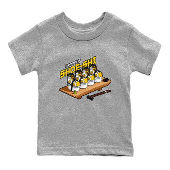Air Jordan 6 Yellow Ochre shirt to match jordans Shoe-Shi sneaker tees AJ6 Yellow Ochre SNRT Sneaker Release Tees Baby Toddler Heather Grey 2 T-Shirt