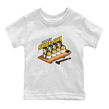 Air Jordan 6 Yellow Ochre shirt to match jordans Shoe-Shi sneaker tees AJ6 Yellow Ochre SNRT Sneaker Release Tees Baby Toddler White 2 T-Shirt