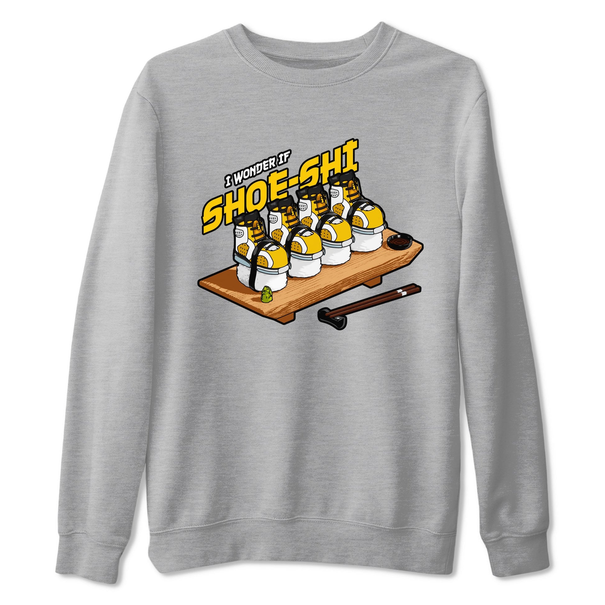 Air Jordan 6 Yellow Ochre shirt to match jordans Shoe-Shi sneaker tees AJ6 Yellow Ochre SNRT Sneaker Release Tees Unisex Heather Grey 2 T-Shirt
