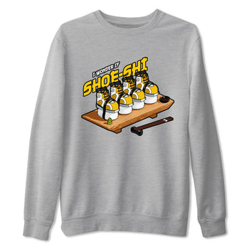 Air Jordan 6 Yellow Ochre shirt to match jordans Shoe-Shi sneaker tees AJ6 Yellow Ochre SNRT Sneaker Release Tees Unisex Heather Grey 2 T-Shirt
