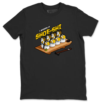 Air Jordan 6 Yellow Ochre shirt to match jordans Shoe-Shi sneaker tees AJ6 Yellow Ochre SNRT Sneaker Release Tees Unisex Black 2 T-Shirt
