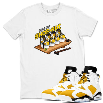 Air Jordan 6 Yellow Ochre shirt to match jordans Shoe-Shi sneaker tees AJ6 Yellow Ochre SNRT Sneaker Release Tees Unisex White 1 T-Shirt