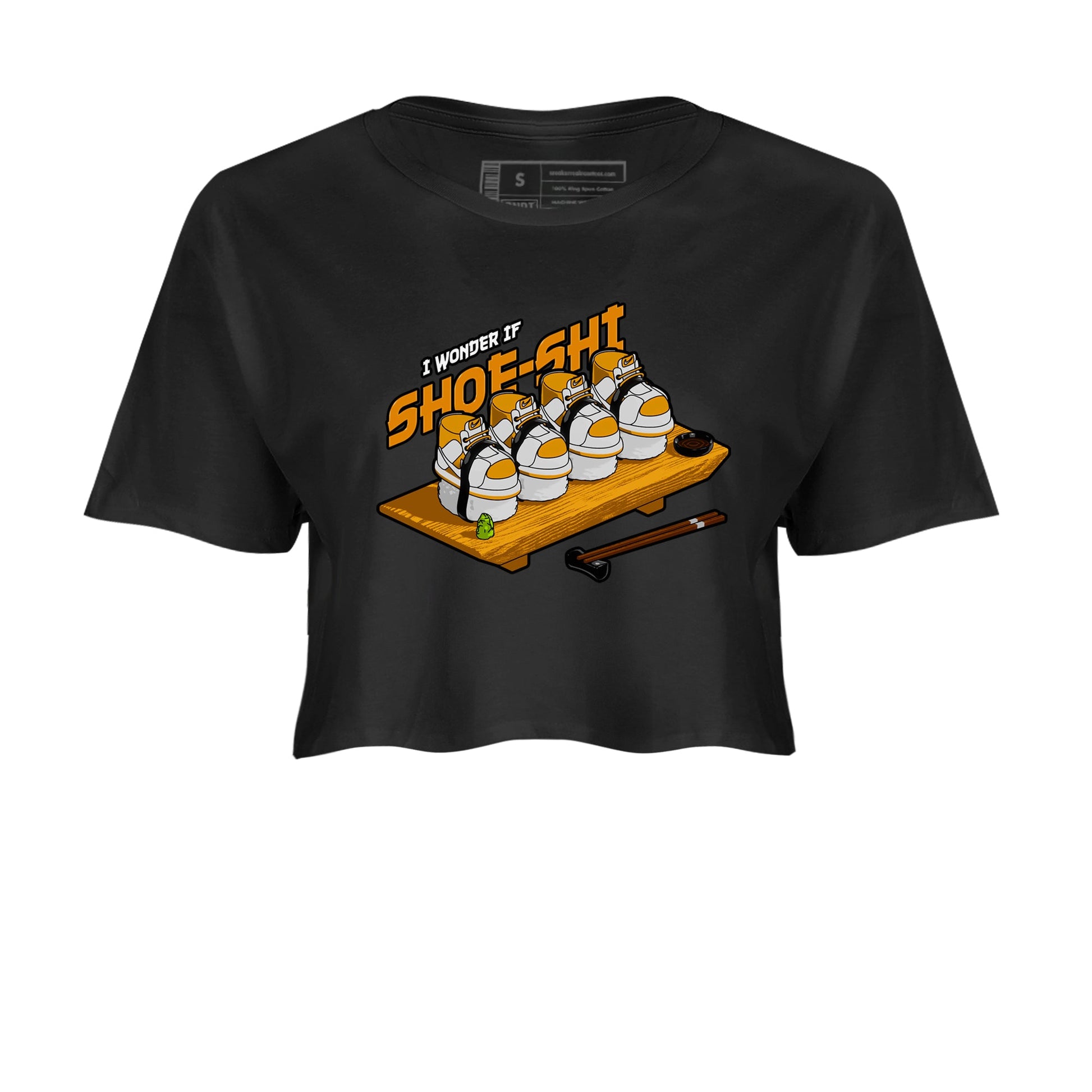 Dunk Dark Curry shirt to match jordans Shoe-Shi sneaker tees AJ1 Low Dark Curry SNRT Sneaker Release Tees Black 2 crop length shirt