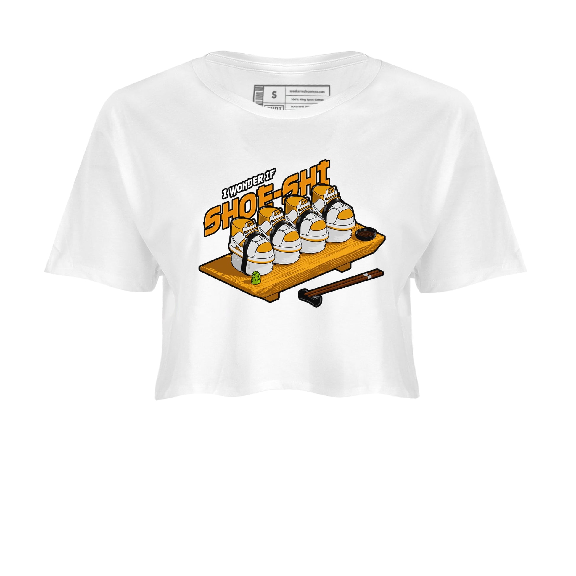 Dunk Dark Curry shirt to match jordans Shoe-Shi sneaker tees AJ1 Low Dark Curry SNRT Sneaker Release Tees White 2 crop length shirt