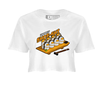 Dunk Dark Curry shirt to match jordans Shoe-Shi sneaker tees AJ1 Low Dark Curry SNRT Sneaker Release Tees White 2 crop length shirt