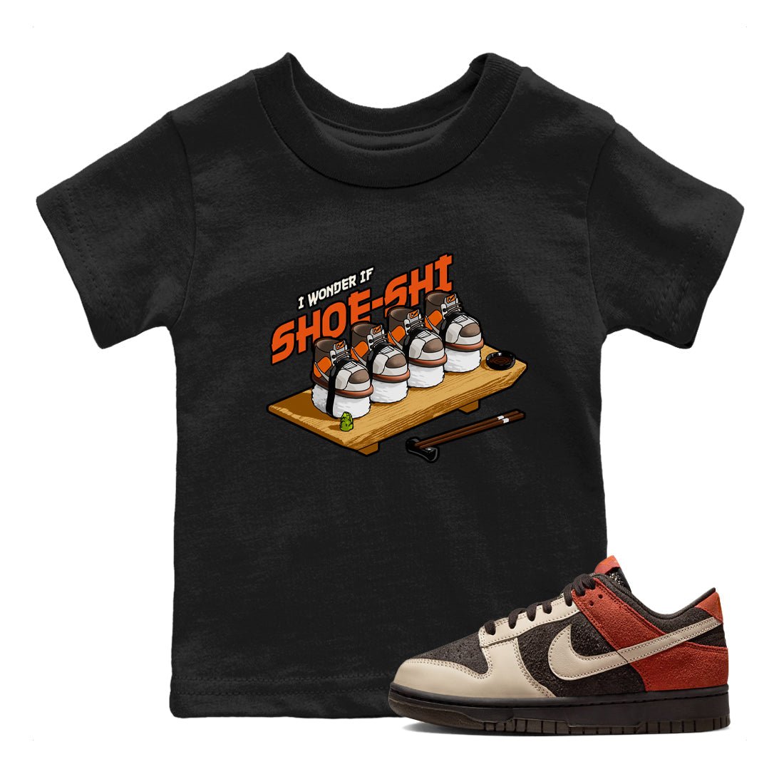Dunk Red Panda shirt to match jordans Shoe-Shi sneaker tees Dunk Red Panda SNRT Sneaker Release Tees Baby Toddler Black 1 T-Shirt