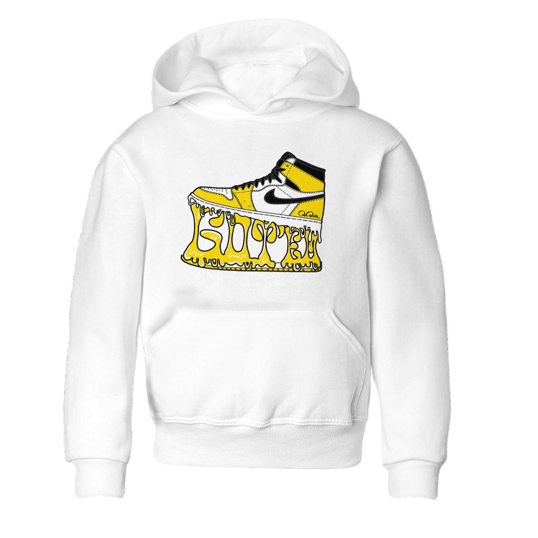 1s Yellow Ochre shirt to match jordans Shoe Stuck sneaker tees Air Jordan 1 Yellow Ochre SNRT sneaker release tees baby toddler White 2 cotton Shirt