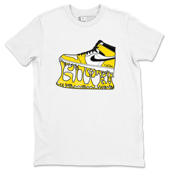 1s Yellow Ochre shirt to match jordans Shoe Stuck sneaker tees Air Jordan 1 Yellow Ochre SNRT Sneaker Release Tees unisex cotton White 2 crew neck shirt