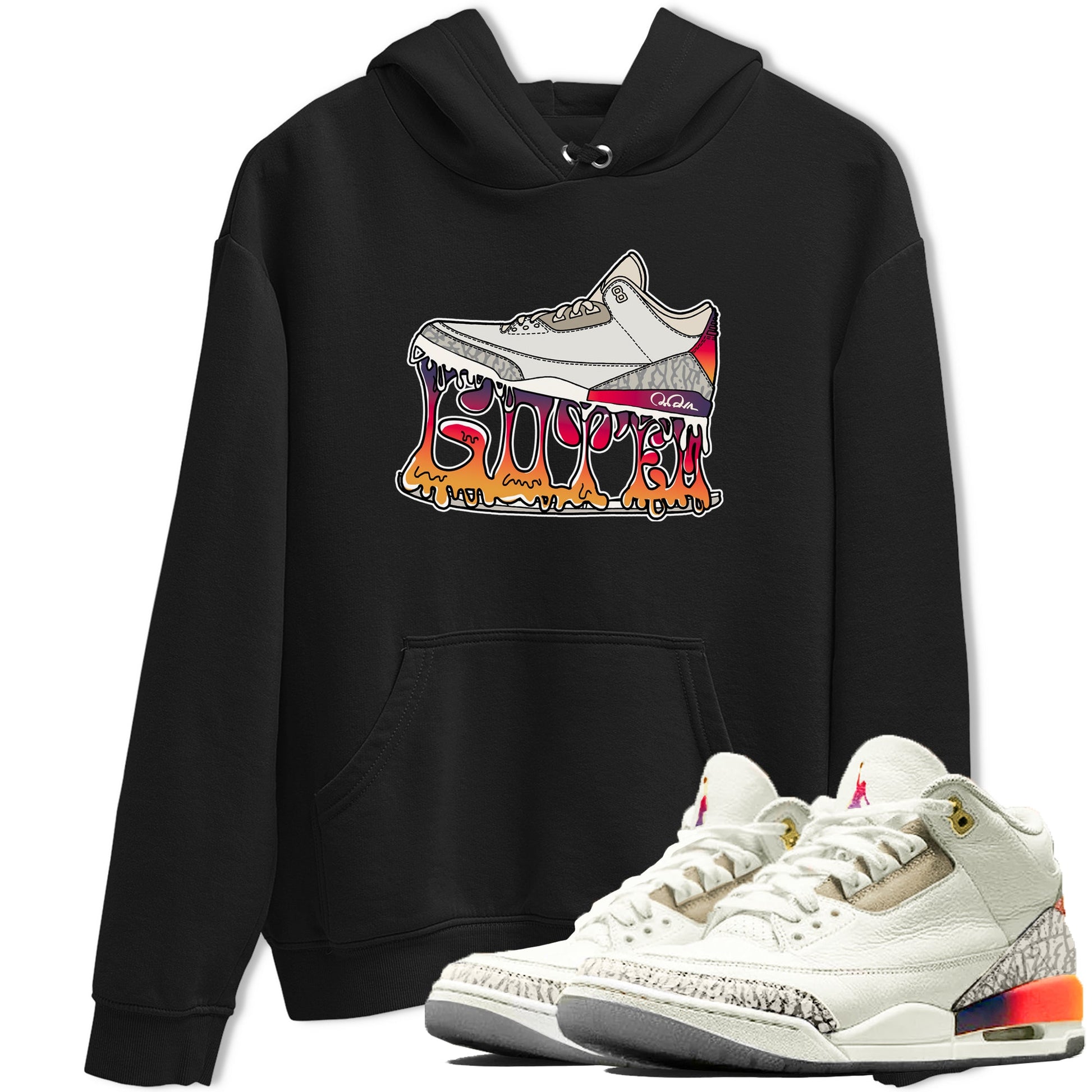 Air Jordan 3 J Balvin shirt to match jordans Shoe Stuck sneaker tees AJ3 J Balvin SNRT Sneaker Release Tees Unisex Black 1 T-Shirt