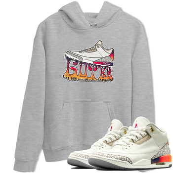 Air Jordan 3 J Balvin shirt to match jordans Shoe Stuck sneaker tees AJ3 J Balvin SNRT Sneaker Release Tees Unisex Heather Grey 1 T-Shirt