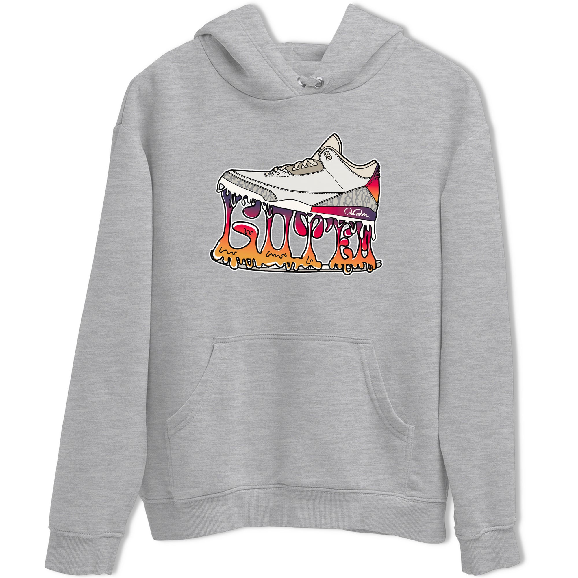 Air Jordan 3 J Balvin shirt to match jordans Shoe Stuck sneaker tees AJ3 J Balvin SNRT Sneaker Release Tees Unisex Heather Grey 2 T-Shirt