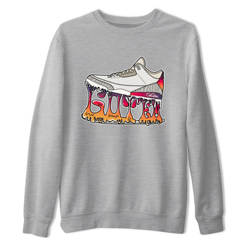 Air Jordan 3 J Balvin shirt to match jordans Shoe Stuck sneaker tees AJ3 J Balvin SNRT Sneaker Release Tees Unisex Heather Grey 2 T-Shirt