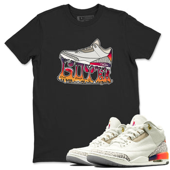 Air Jordan 3 J Balvin shirt to match jordans Shoe Stuck sneaker tees AJ3 J Balvin SNRT Sneaker Release Tees Unisex Black 1 T-Shirt