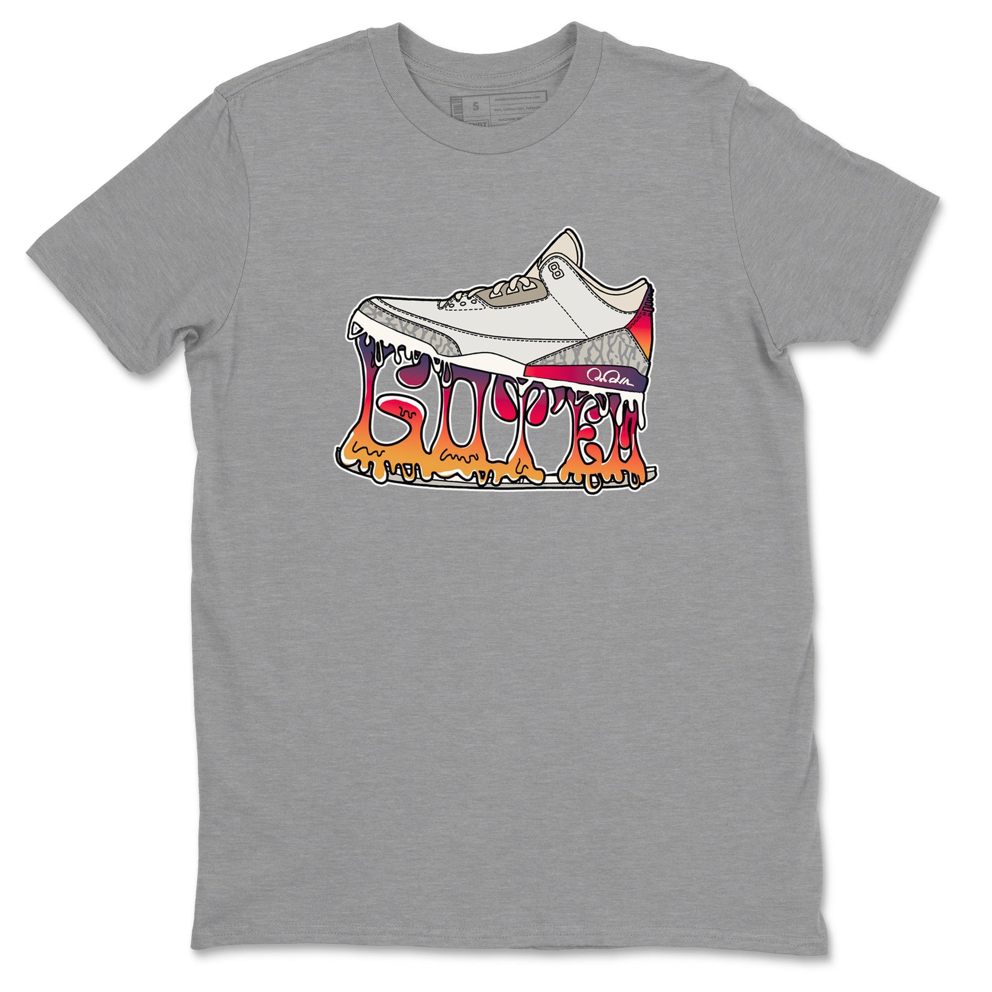 Air Jordan 3 J Balvin shirt to match jordans Shoe Stuck sneaker tees AJ3 J Balvin SNRT Sneaker Release Tees Unisex Heather Grey 2 T-Shirt