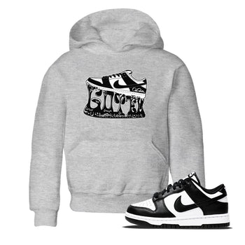 Dunk Panda shirt to match jordans Shoe Stuck sneaker tees Nike Dunk Low Panda SNRT Sneaker Release Tees Baby Toddler Heather Grey 1 T-Shirt