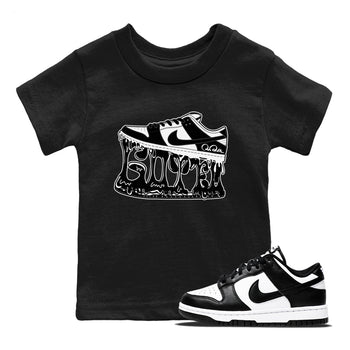 Dunk Panda shirt to match jordans Shoe Stuck sneaker tees Nike Dunk Low Panda SNRT Sneaker Release Tees Baby Toddler Black 1 T-Shirt