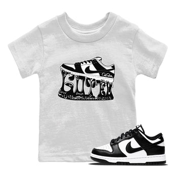 Dunk Panda shirt to match jordans Shoe Stuck sneaker tees Nike Dunk Low Panda SNRT Sneaker Release Tees Baby Toddler White 1 T-Shirt